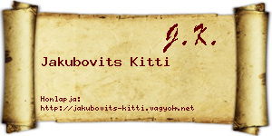 Jakubovits Kitti névjegykártya